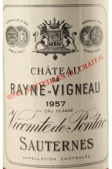 シャトー・ド・レイヌ・ヴィニョー(CHÂTEAU DE RAYNE VIGNEAU) 1957