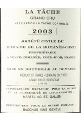 ドメーヌ・ド・ラ・ロマネ・コンティ(DOMAINE DE LA ROMANEE CONTI) 2003