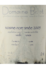 DOMAINE JEAN YVES BIZOT Vieilles Vignes 2005