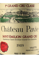 シャトー・パヴィ(CHÂTEAU PAVIE) 1989