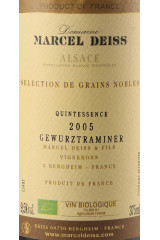 DOMAINE MARCEL DEISS Quintessence Sélection de Grains Nobles Demi-bouteille 2005