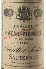 シャトー・ド・レーヌ・ヴィニョー(CHÂTEAU DE RAYNE VIGNEAU) 1945