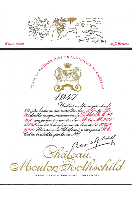 シャトー・ムートン・ロートシルト(CHÂTEAU MOUTON ROTHSCHILD) 1947